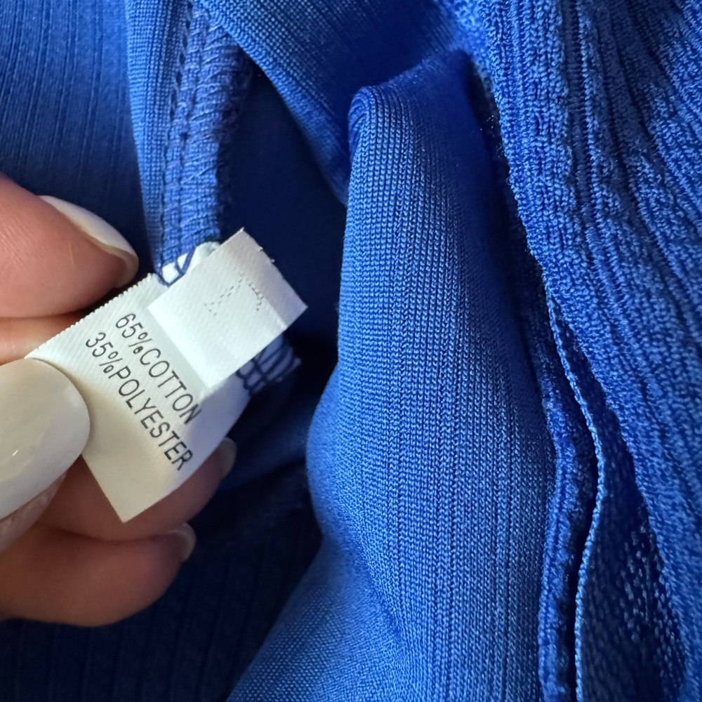 Royal Blue Full Zip Ribbed Jacket - Picture 7 of 7